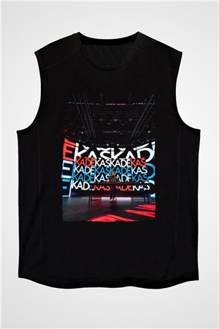 Kaskade Siyah Unisex Kolsuz Tişört