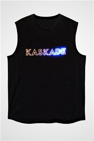 Kaskade Siyah Unisex Kolsuz Tişört