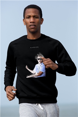 Kaskade Siyah Unisex Sweatshirt