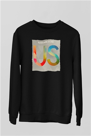 Kaskade Siyah Unisex Sweatshirt
