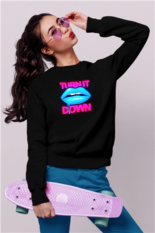 Kaskade Siyah Unisex Sweatshirt