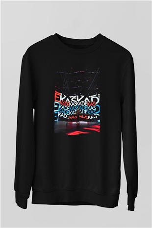 Kaskade Siyah Unisex Sweatshirt