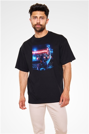 Kaskade Siyah Oversize Tişört Oversize T-shirt - TişörtFabrikası