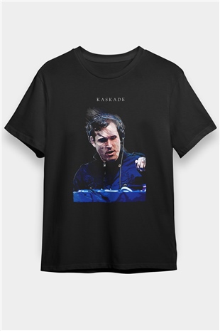 Kaskade Siyah Unisex Tişört T-Shirt - TişörtFabrikası
