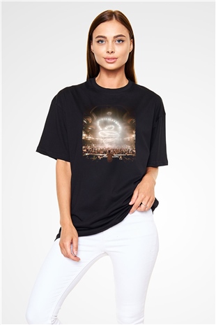 Kaskade Siyah Oversize Tişört Oversize T-shirt - TişörtFabrikası