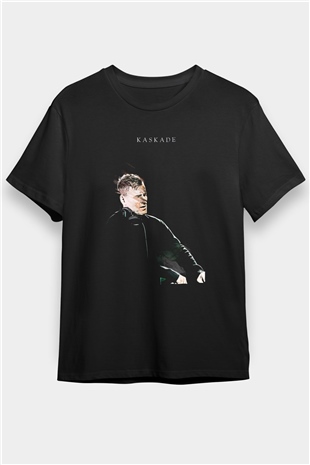 Kaskade Siyah Unisex Tişört T-Shirt - TişörtFabrikası