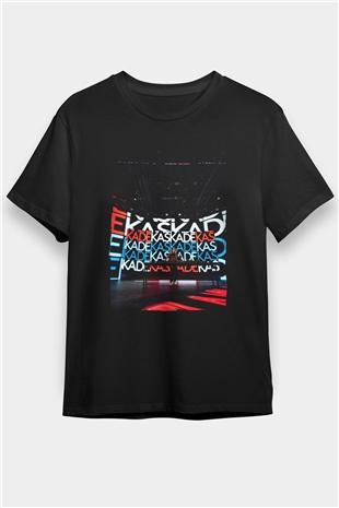 Kaskade Siyah Unisex Tişört T-Shirt - TişörtFabrikası