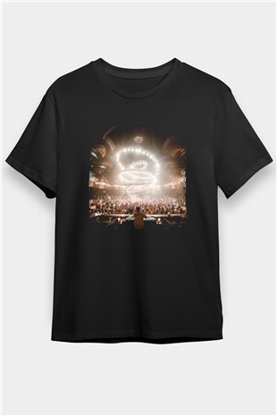 Kaskade Siyah Unisex Tişört T-Shirt - TişörtFabrikası