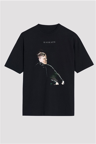 Kaskade Siyah Oversize Tişört Oversize T-shirt - TişörtFabrikası