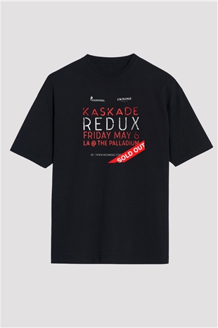 Kaskade Siyah Oversize Tişört Oversize T-shirt - TişörtFabrikası