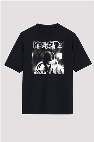 Kaskade Siyah Oversize Tişört Oversize T-shirt - TişörtFabrikası