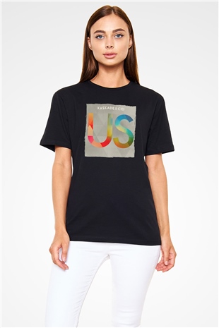 Kaskade Siyah Unisex Tişört T-Shirt - TişörtFabrikası