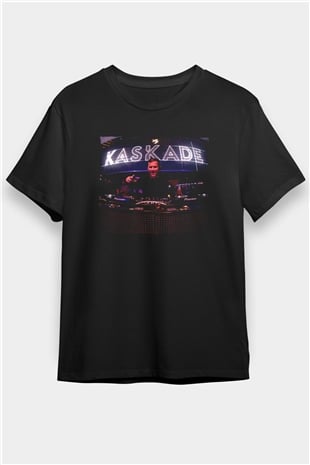 Kaskade Siyah Unisex Tişört T-Shirt - TişörtFabrikası