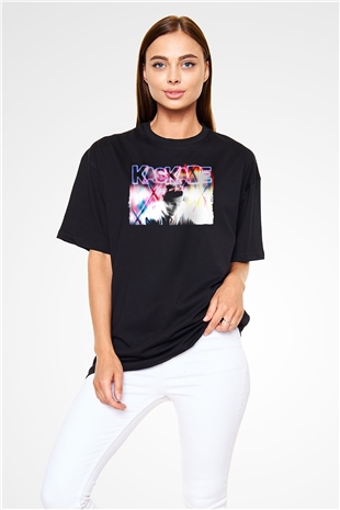 Kaskade Siyah Oversize Tişört Oversize T-shirt - TişörtFabrikası