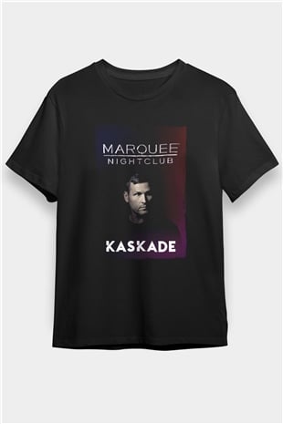 Kaskade Siyah Unisex Tişört T-Shirt - TişörtFabrikası