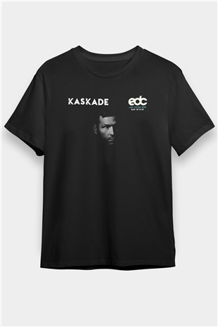 Kaskade Siyah Unisex Tişört T-Shirt - TişörtFabrikası