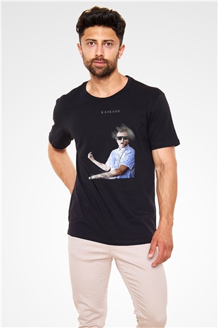 Kaskade Siyah Unisex Tişört T-Shirt - TişörtFabrikası