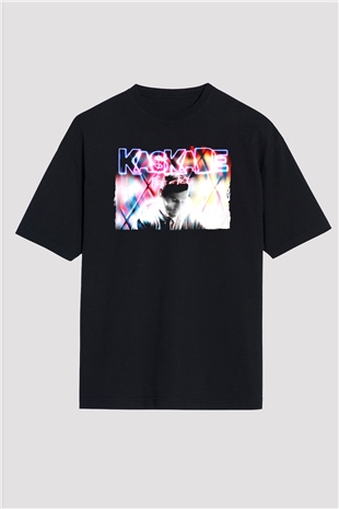 Kaskade Siyah Oversize Tişört Oversize T-shirt - TişörtFabrikası