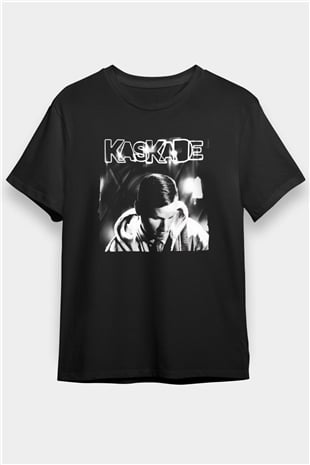 Kaskade Siyah Unisex Tişört T-Shirt - TişörtFabrikası