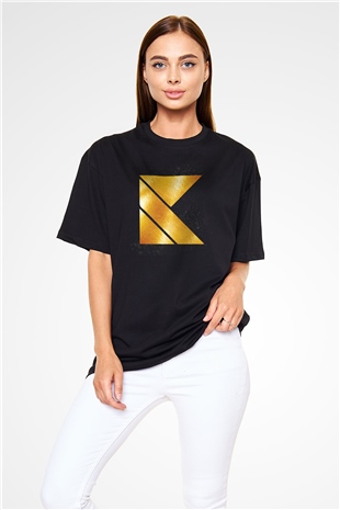 Kaskade Siyah Oversize Tişört Oversize T-shirt - TişörtFabrikası