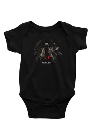 Katatonia Baskılı Siyah Bebek Body - Zıbın