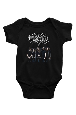 Katatonia Baskılı Siyah Bebek Body - Zıbın