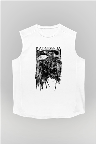 Katatonia Beyaz Unisex Kolsuz Tişört