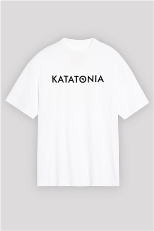 Katatonia Beyaz Unisex Oversize Tişört T-Shirt