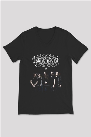Katatonia Siyah Unisex V Yaka Tişört T-Shirt
