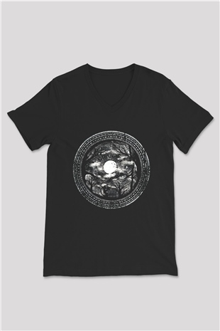 Katatonia Siyah Unisex V Yaka Tişört T-Shirt