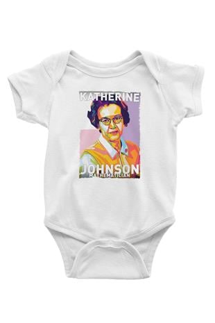 Katherine Johnson Baskılı Beyaz Bebek Body - Zıbın