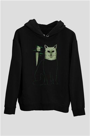 Katil KediSiyah  Unisex Hoodie