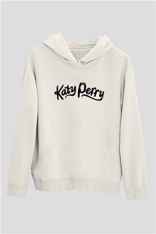 Katy Perry Beyaz Unisex Kapşonlu Sweatshirt