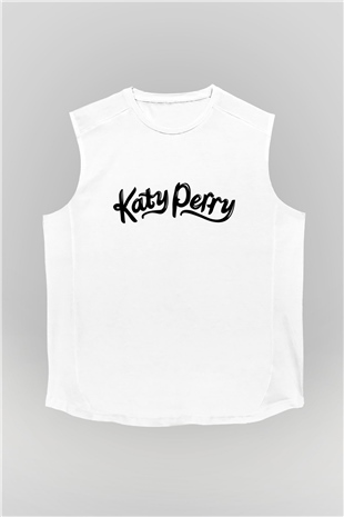Katy Perry Beyaz Unisex Kolsuz Tişört