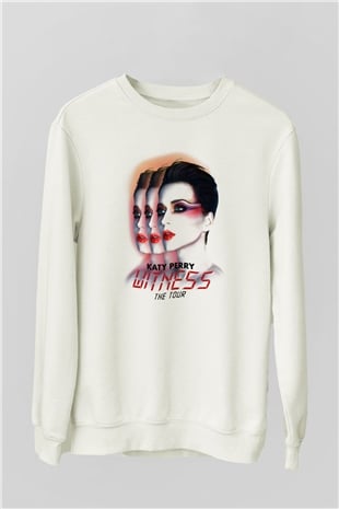 Katy Perry Beyaz Unisex Sweatshirt