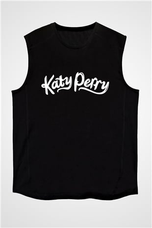 Katy Perry Siyah Unisex Kolsuz Tişört