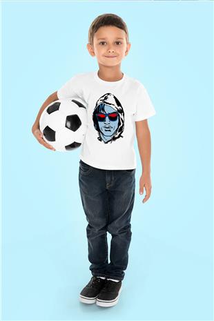 Kavinsky Baskılı Beyaz Unisex Beyaz Çocuk Tişört - Tshirt