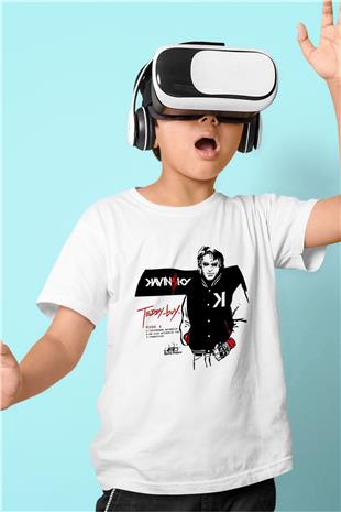 Kavinsky Baskılı Beyaz Unisex Beyaz Çocuk Tişört - Tshirt