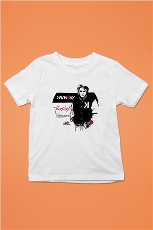 Kavinsky Baskılı Beyaz Unisex Beyaz Çocuk Tişört - Tshirt