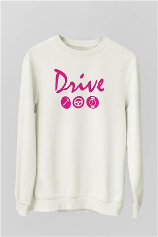 Kavinsky Baskılı Beyaz Unisex Sweatshirt