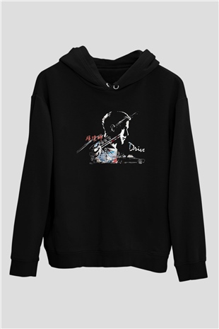 Kavinsky Baskılı Unisex Siyah Hoodie
