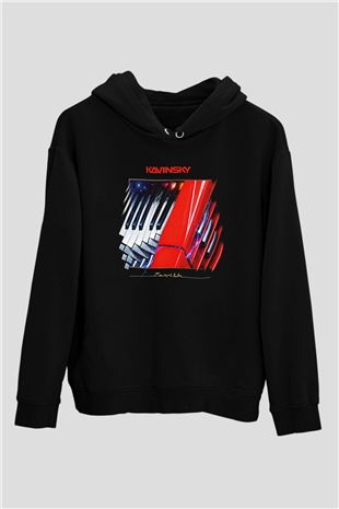 Kavinsky Baskılı Unisex Siyah Hoodie