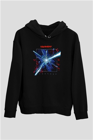 Kavinsky Baskılı Unisex Siyah Hoodie