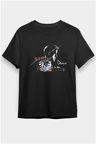 Kavinsky Baskılı Unisex Siyah Tişört - Tshirt