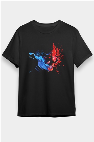 Kavinsky Baskılı Unisex Siyah Tişört - Tshirt