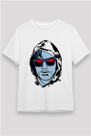 Kavinsky Unisex Baskılı Beyaz Tişört - Tshirt