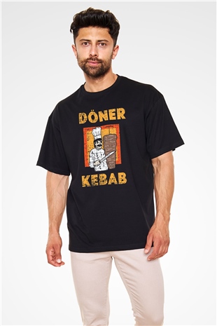 Kebapçı Siyah Oversize Tişört Oversize T-shirt - TişörtFabrikası