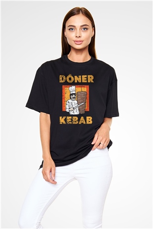Kebapçı Siyah Oversize Tişört Oversize T-shirt - TişörtFabrikası