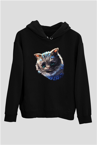 Kedi Siyah Unisex Hoodie