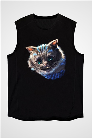 Kedi Siyah Unisex Kolsuz Tişört